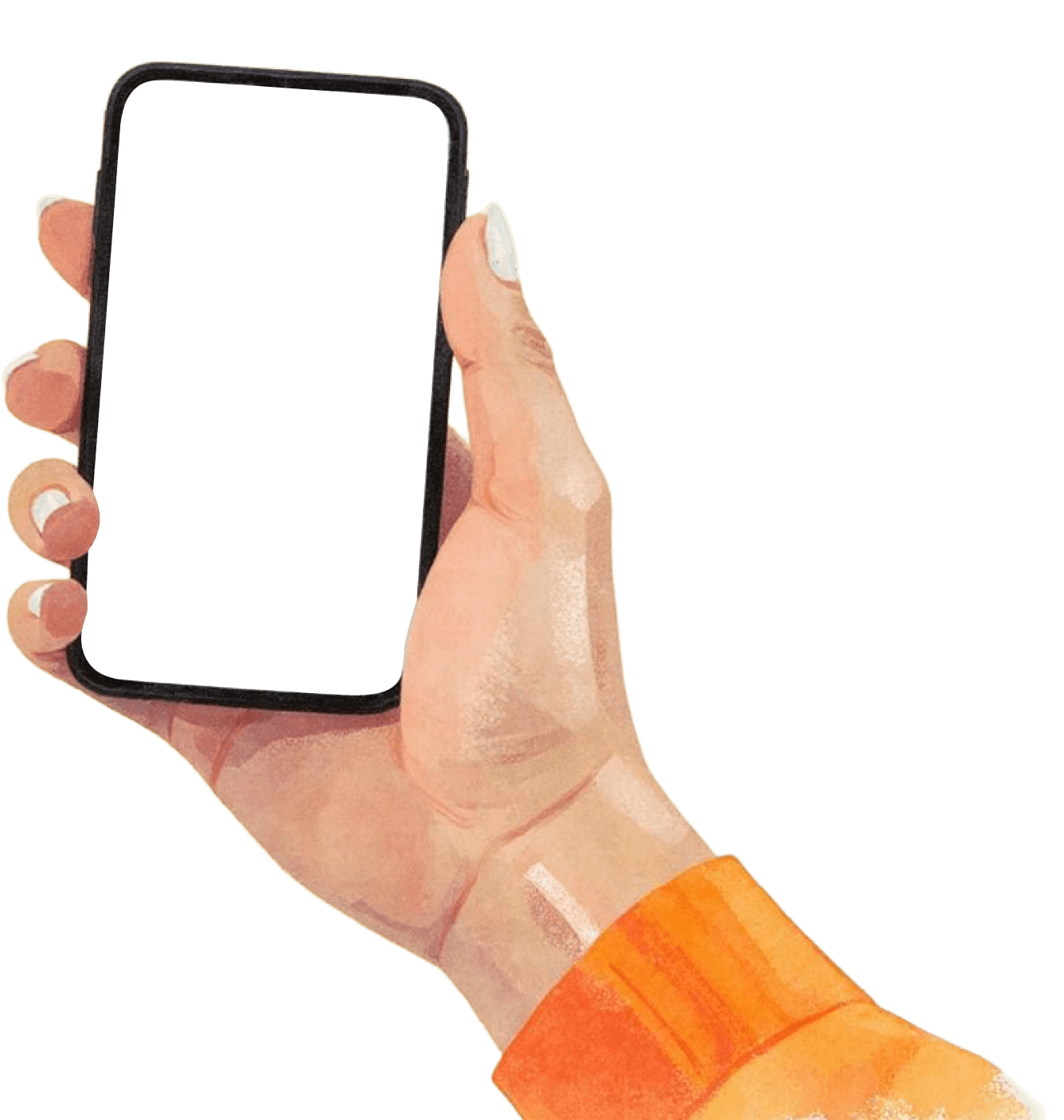 Hand holding phone with highball